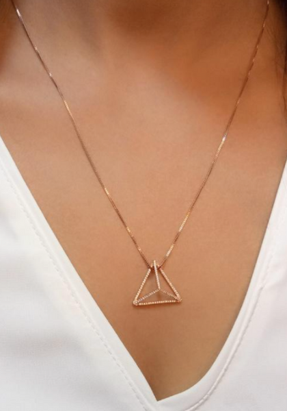 Pave Diamond Prismatic Necklace