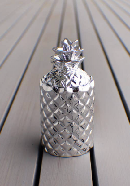 Silver Pineapple Candle