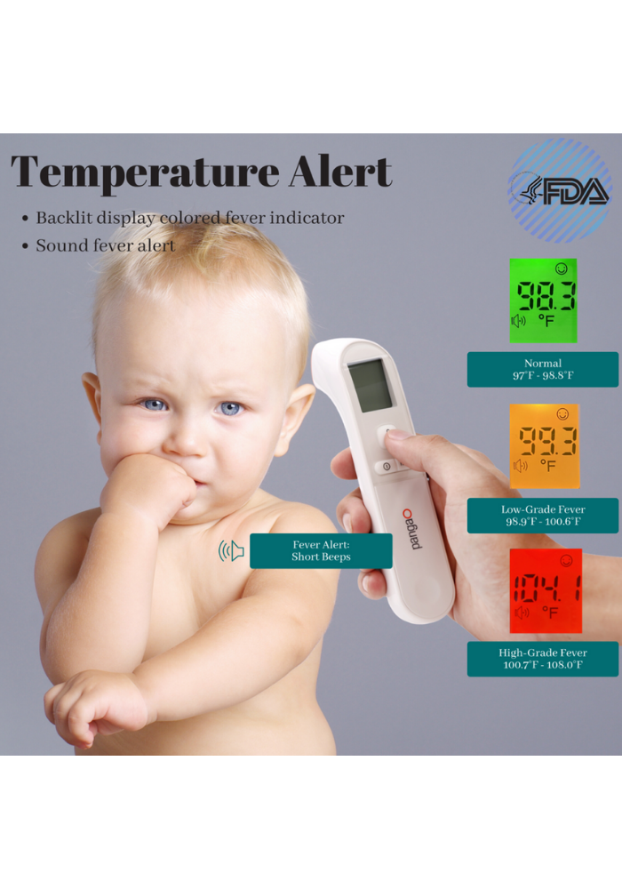 Non-contact fever alert infrared forehead thermometer