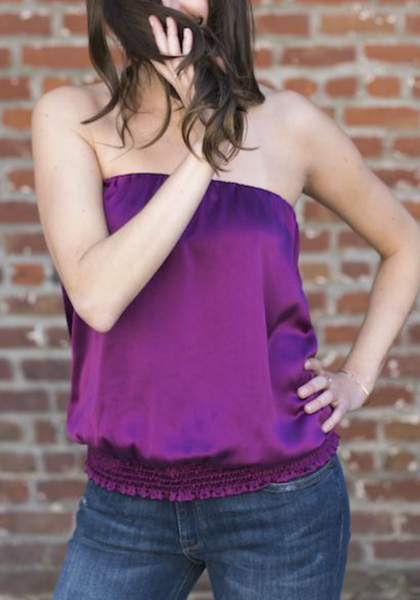 Bella Silk Strapless Blouse