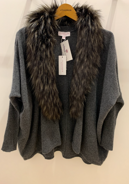 Alexis Faux Fur Cashmere Cardigan