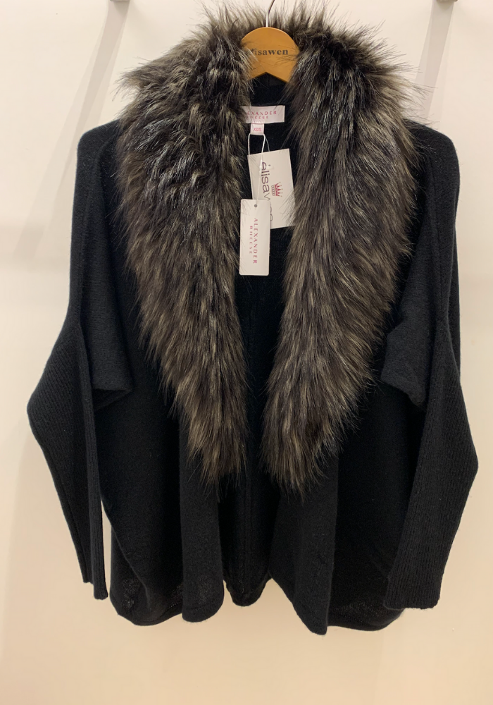 Alexis Faux Fur Cashmere Cardigan – Elisa Wen Boutique