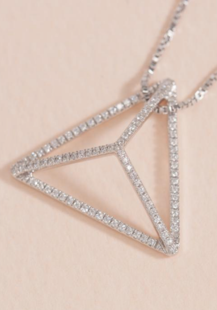 Pave Diamond Prismatic Necklace