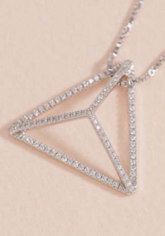Pave Diamond Prismatic Necklace