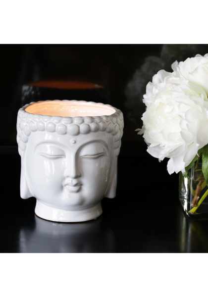 White Buddha Ivory Musk Scented Candle