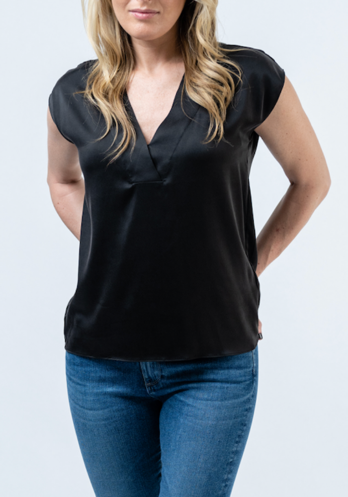 Olivia Silk V-Neck Blouse